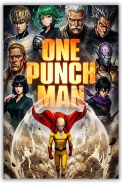 One Punch Man Metal Poster wall art in Pakistan