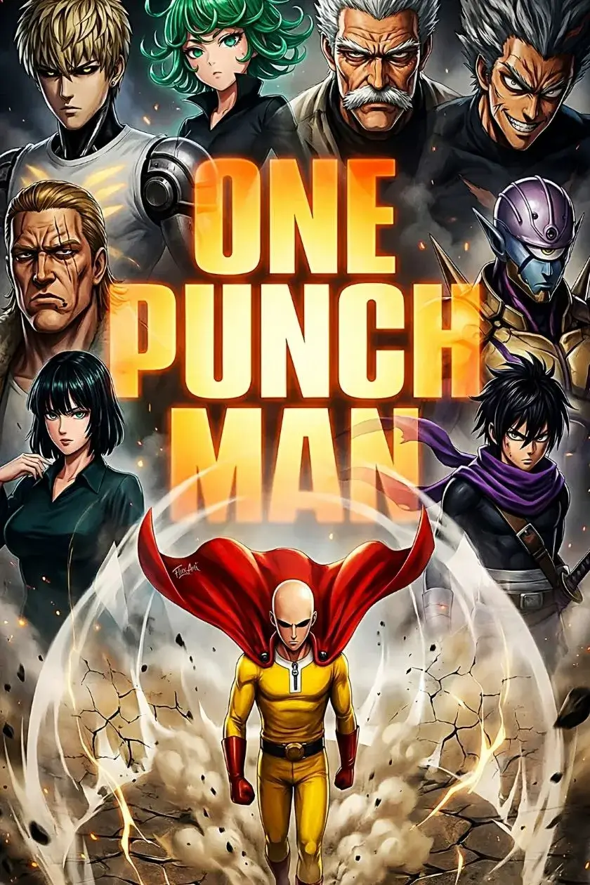One Punch Man Metal Poster wall art in Pakistan