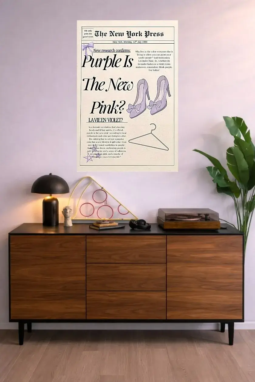 Purple Is The New Pink? Metal Poster wall art in Pakistan