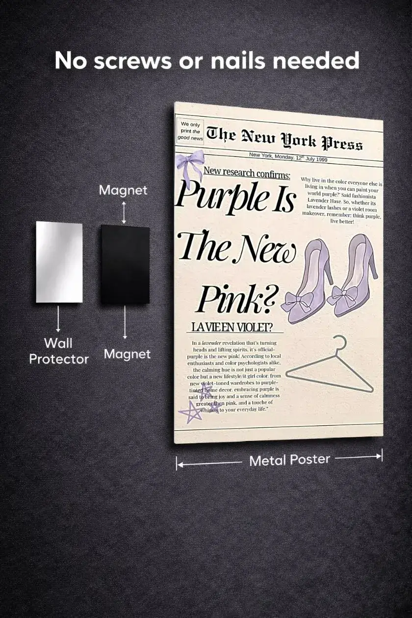 Purple Is The New Pink? Metal Poster wall art in Pakistan