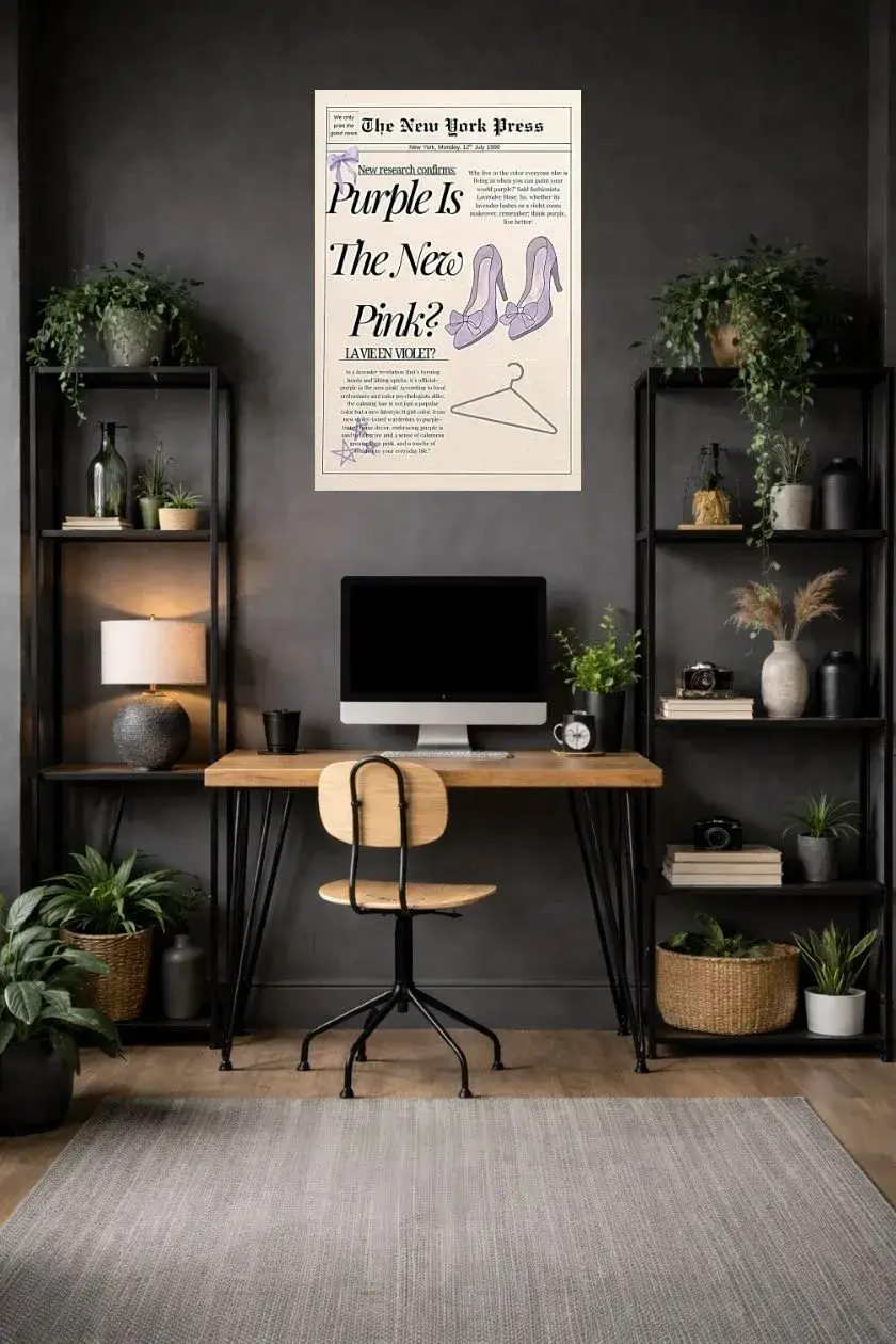 Purple Is The New Pink? Metal Poster wall art in Pakistan