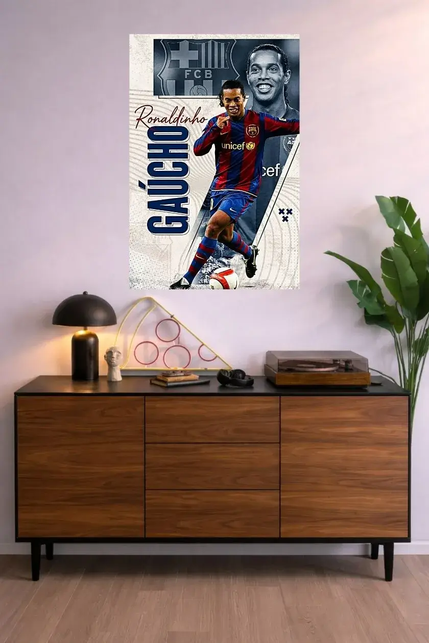 Ronaldinho Gaúcho Metal Poster wall art in Pakistan