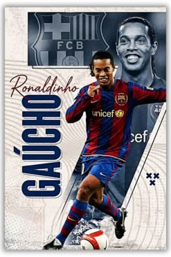 Ronaldinho Gaúcho Metal Poster wall art in Pakistan