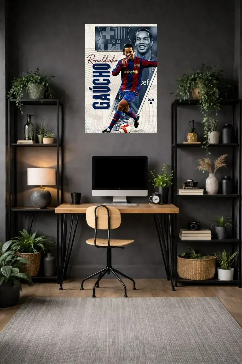 Ronaldinho Gaúcho Metal Poster wall art in Pakistan