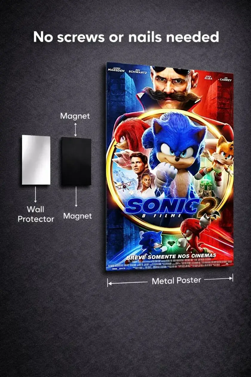 Sonic Metal Poster wall art in Pakistan
