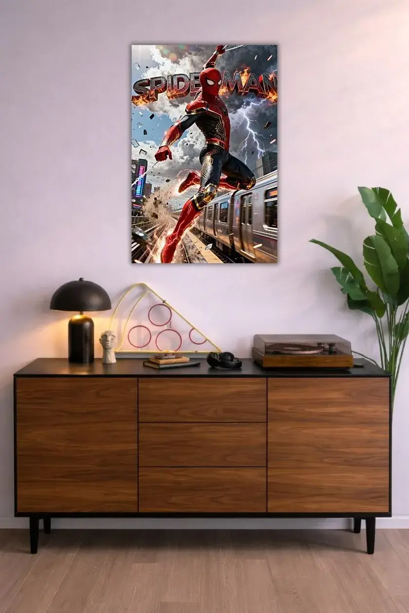 Spider Man metal poster wall art in Pakistan
