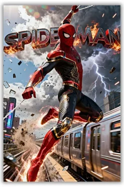 Spider Man metal poster wall art in Pakistan