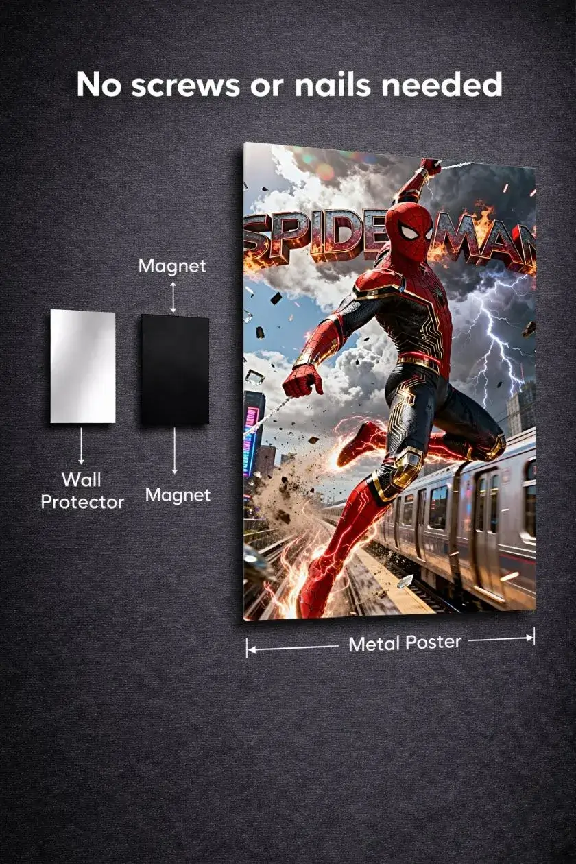 Spider Man metal poster wall art in Pakistan