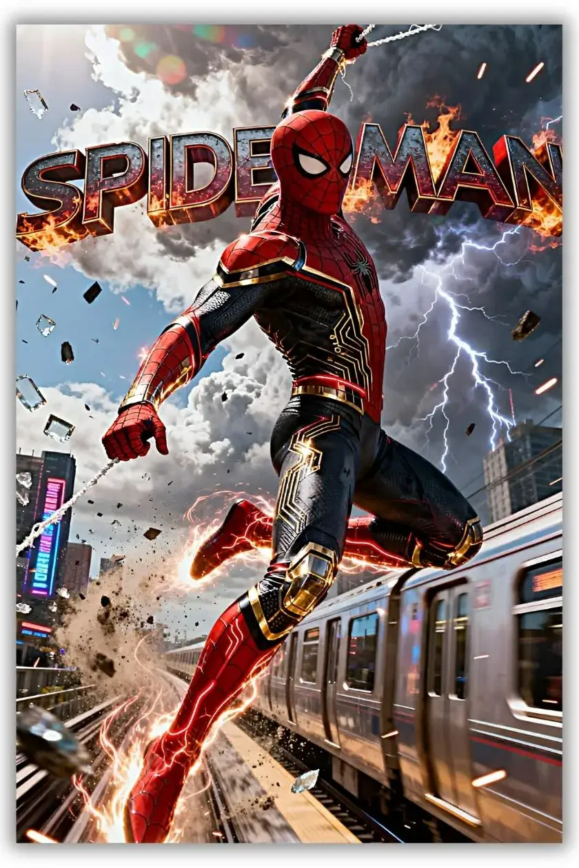 Spider Man metal poster wall art in Pakistan