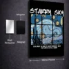 Starry sky metal poster wall art in Pakistan