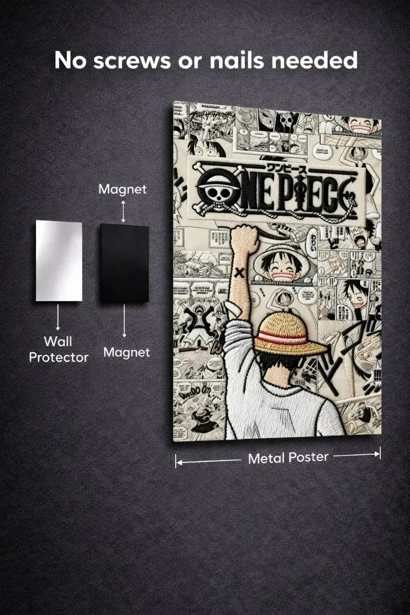 Straw Hat Luffy Metal Poster wall art in Pakistan