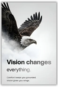 Vision Changes Everything metal poster wall art in Pakistan