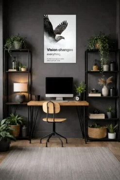 Vision Changes Everything metal poster wall art in Pakistan