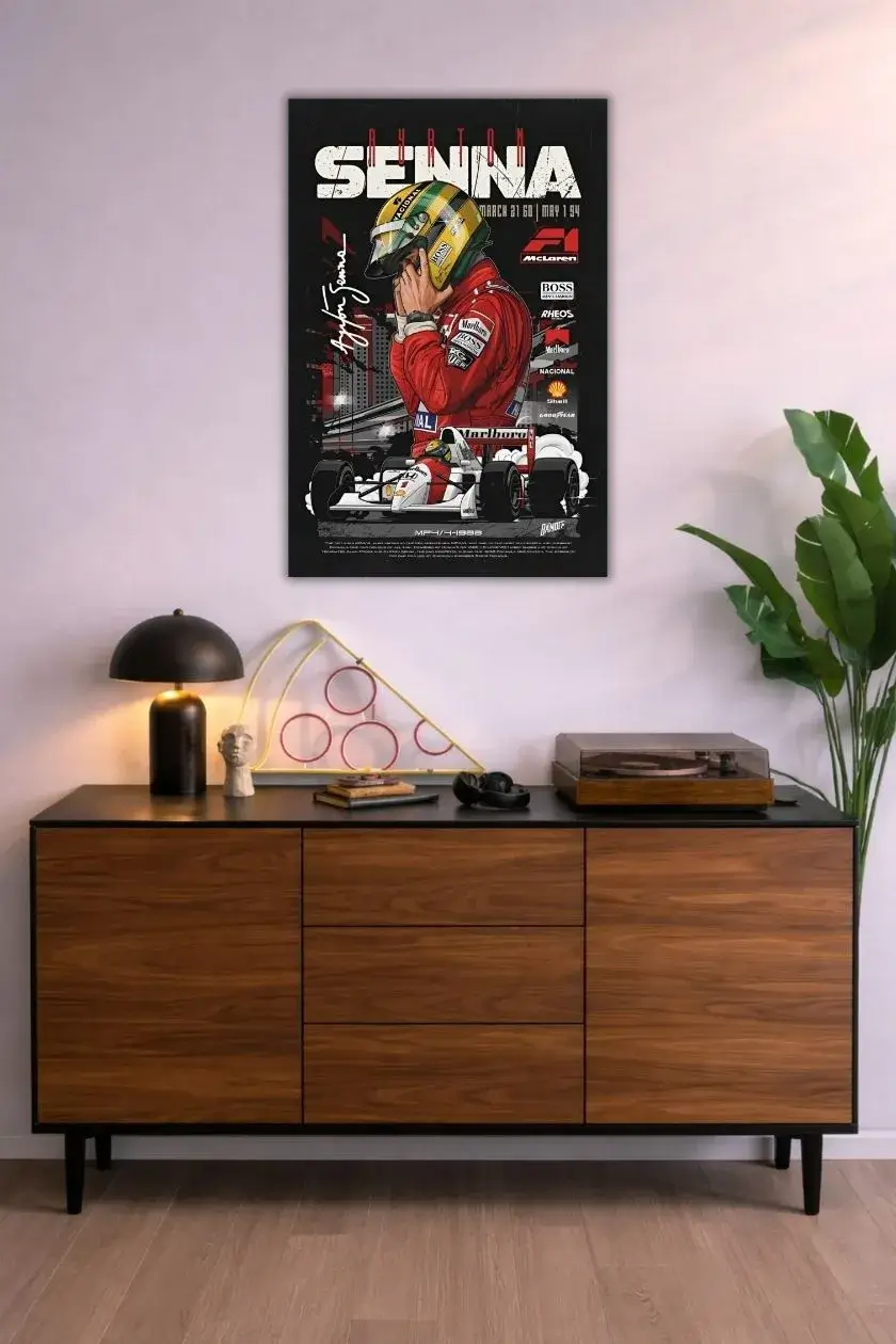Ayrton Senna Metal Poster wall art in Pakistan