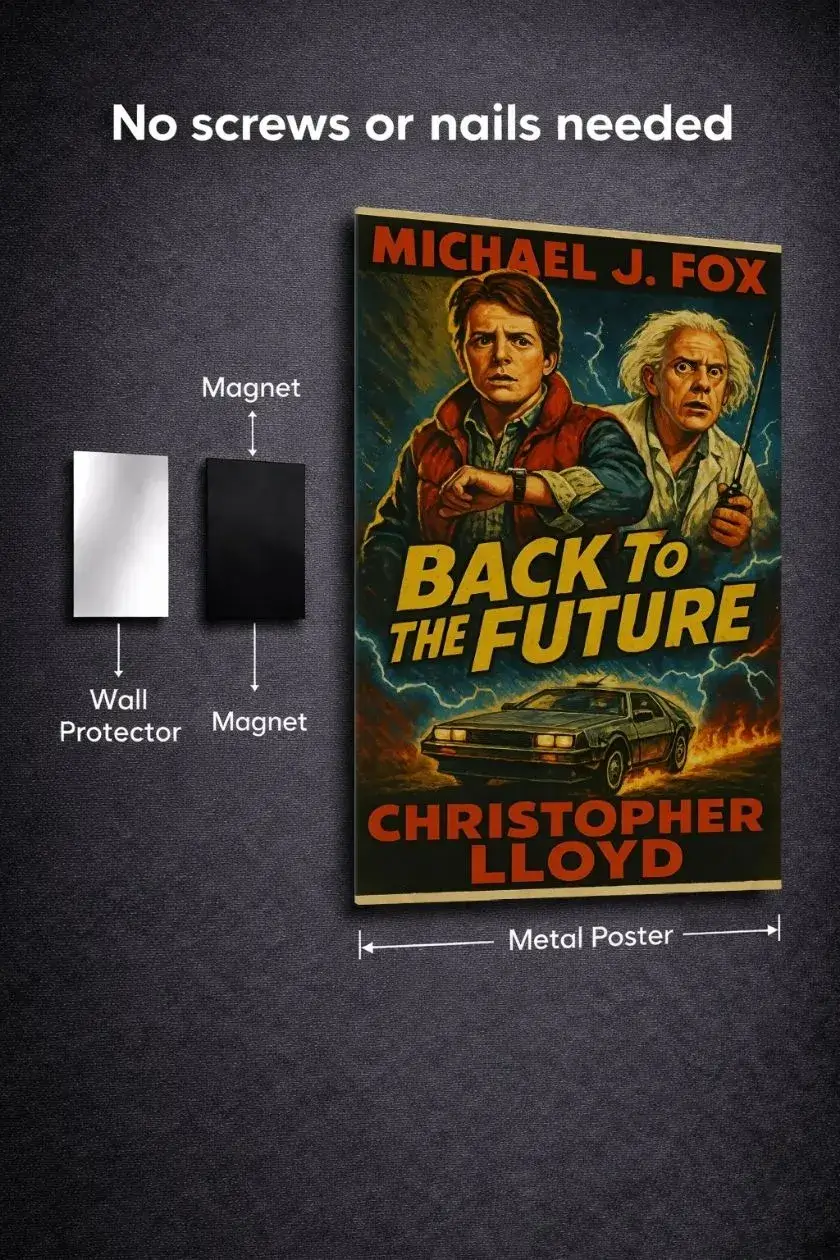 Back to the Future Metal Poster wall art in Pakistan