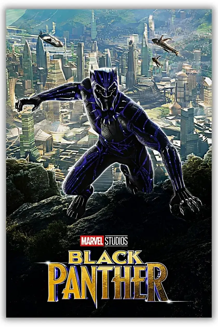 Black Panther Metal Poster wall art in Pakistan