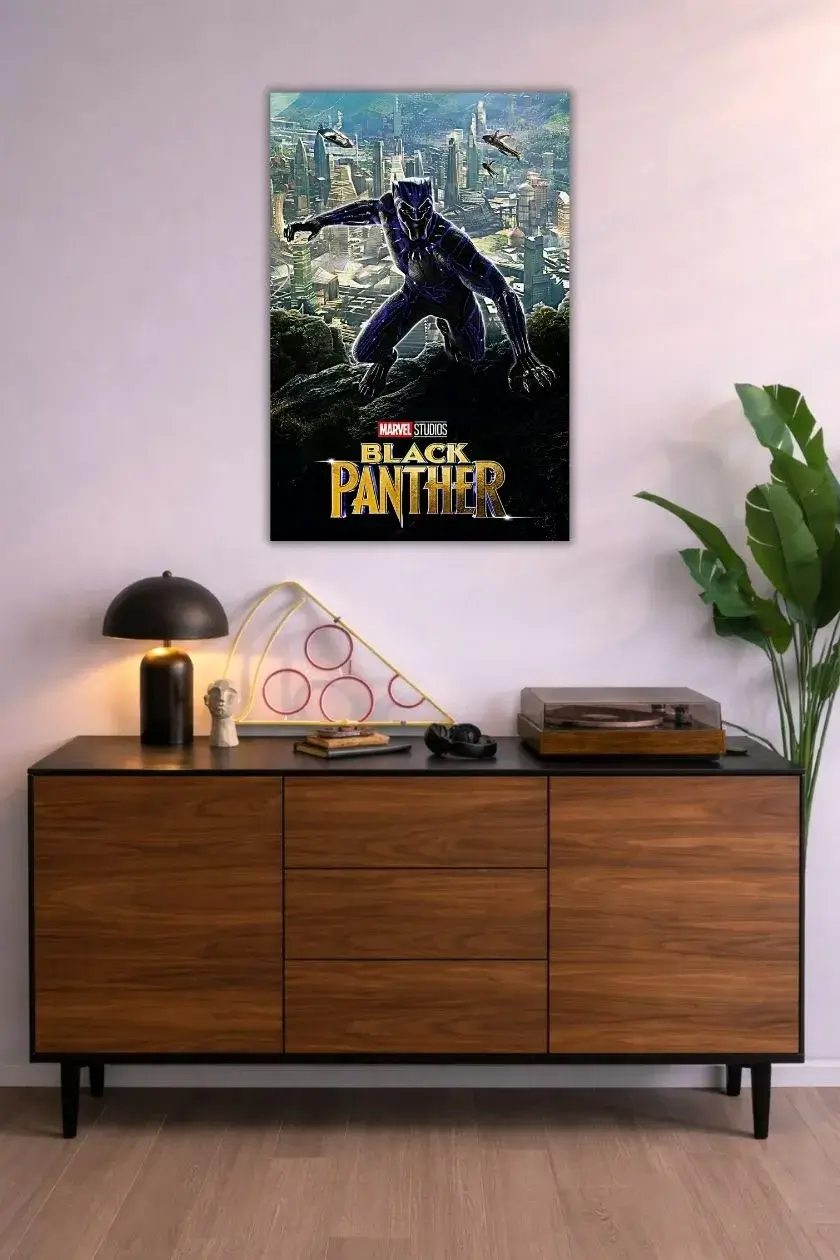 Black Panther Metal Poster wall art in Pakistan