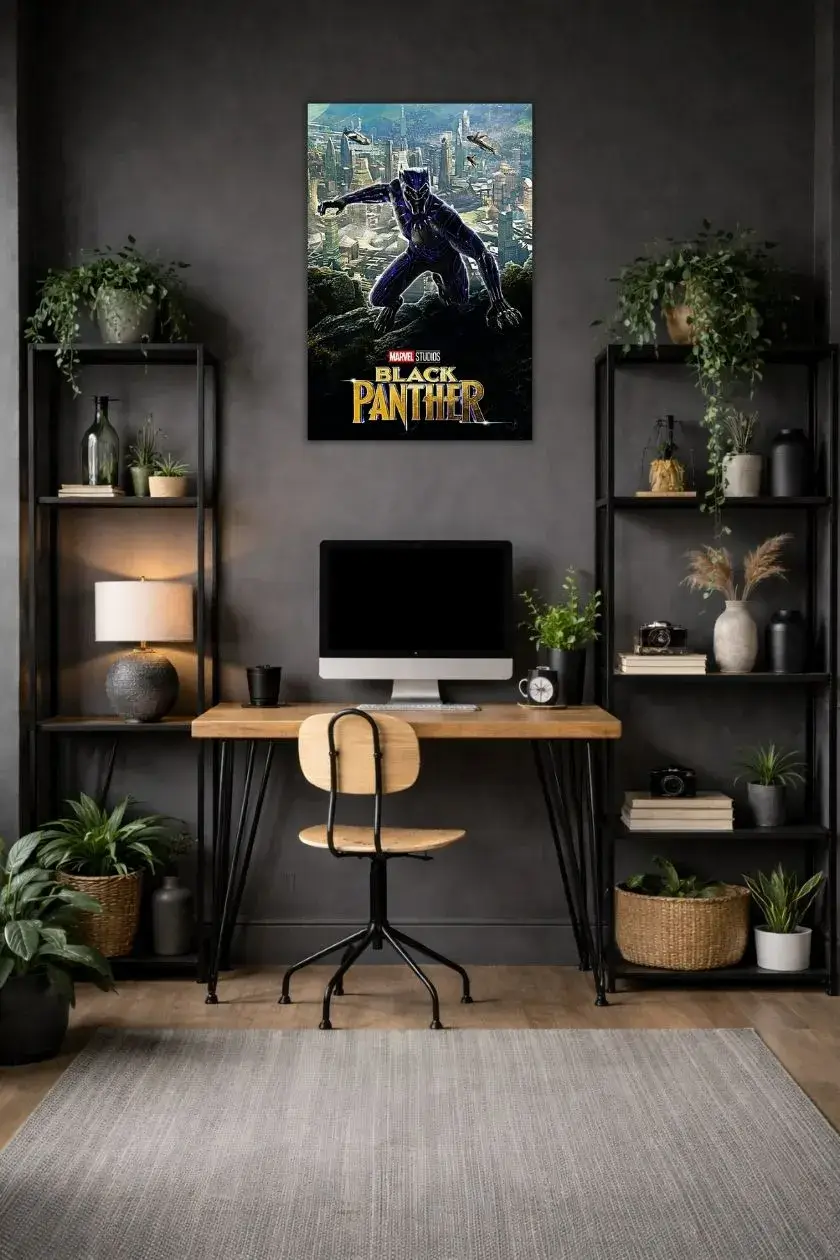 Black Panther Metal Poster wall art in Pakistan