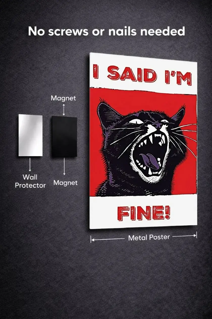 I Said Im Fine Metal Poster wall art in Pakistan