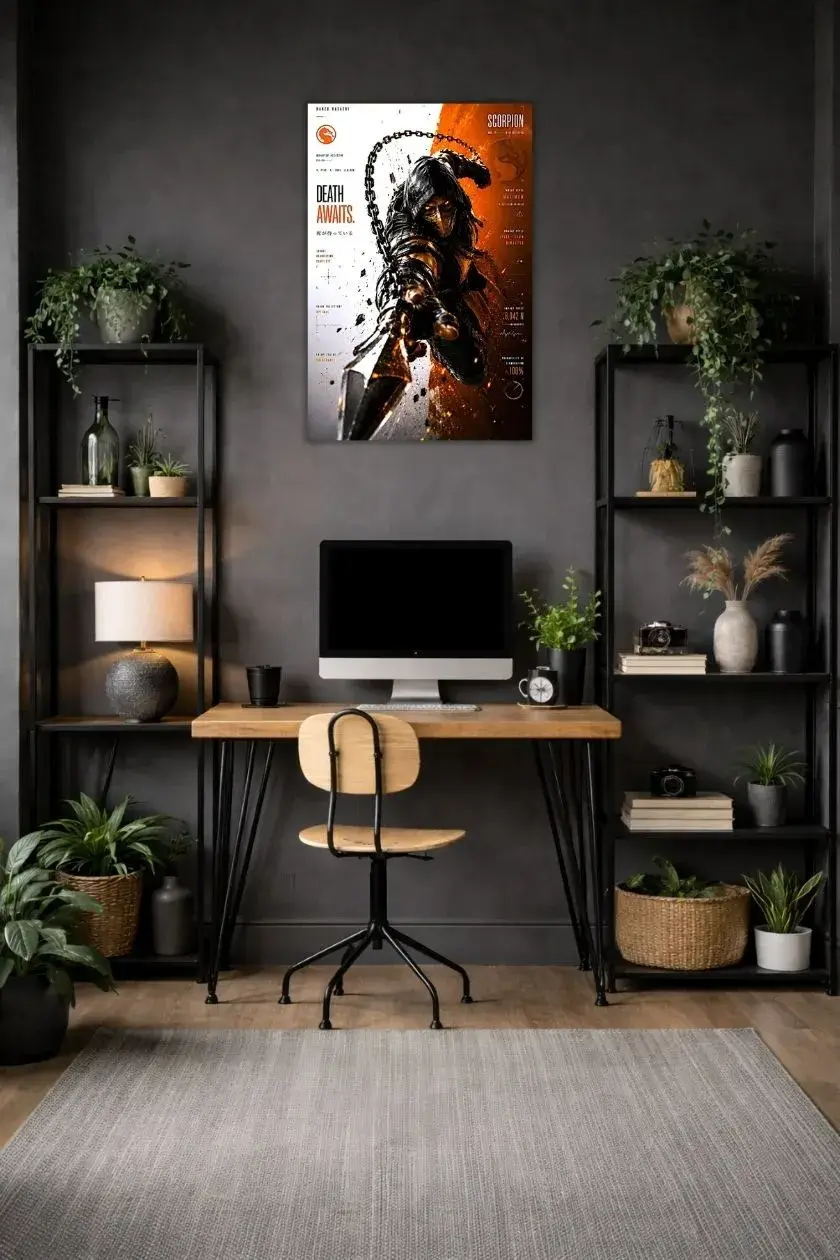 Mortal Kombat: Scorpion Metal Poster wall art in Pakistan