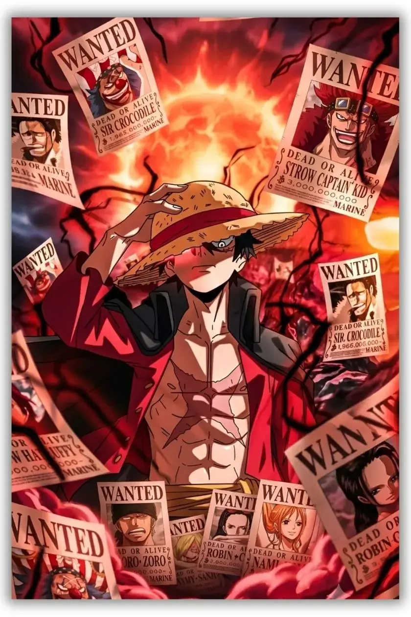 Straw Hat Luffy Metal Poster wall art in Pakistan