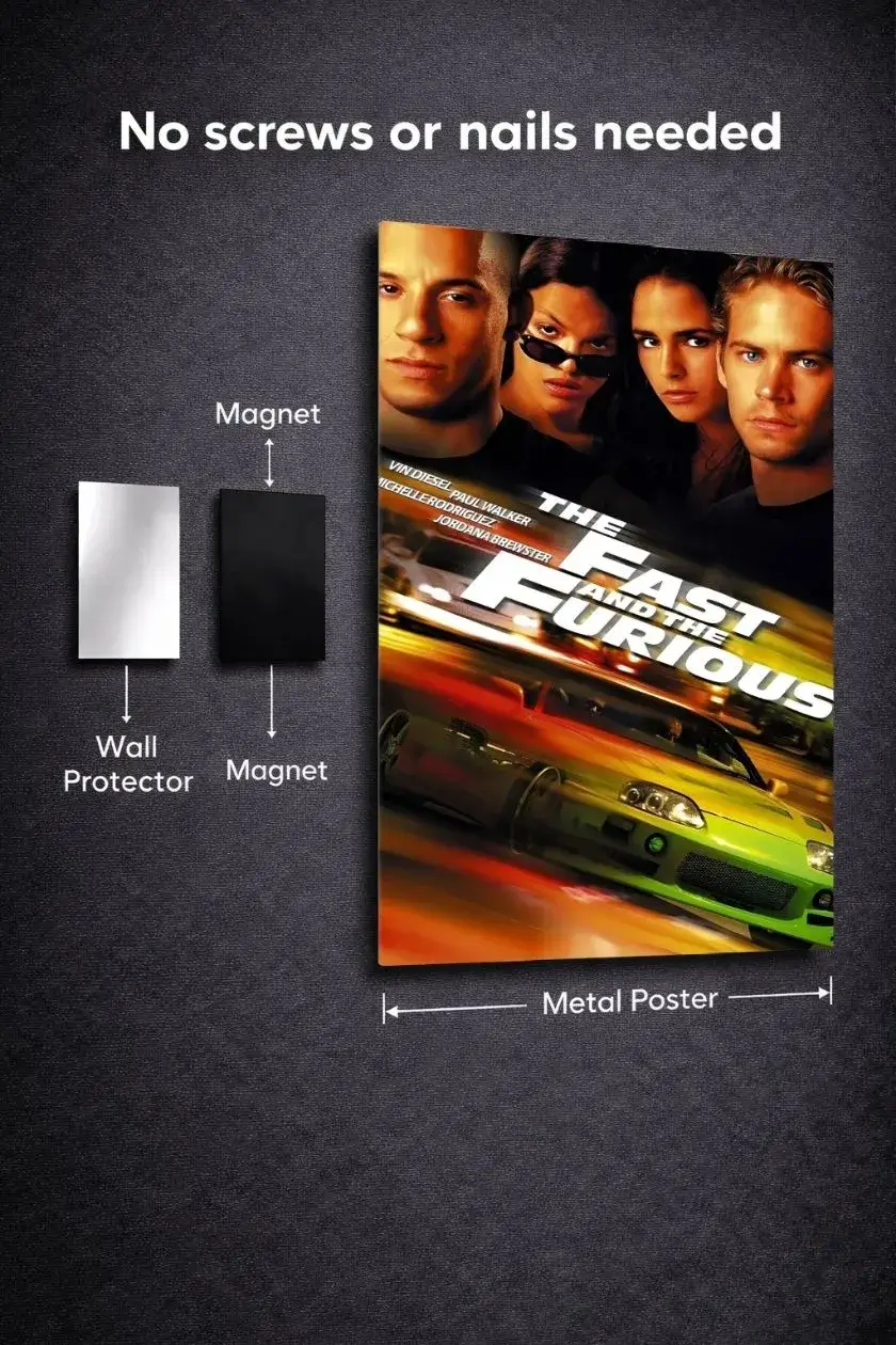 The Fast & the Furious Metal Poster wall art in Pakistan